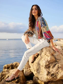 Mandarin Chemisiers<Chemisier joli imprimé