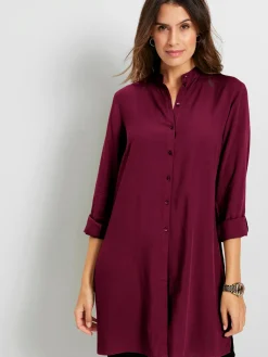 Chemisiers<Chemisier long coupe droite