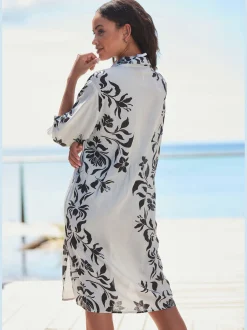 LASCANA Chemisiers<Chemisier long manches 3/4 avec bride