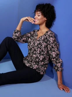 CREATION L PREMIUM Tenues De Cérémonie|Chemisiers<Chemisier mélange viscose-cupro