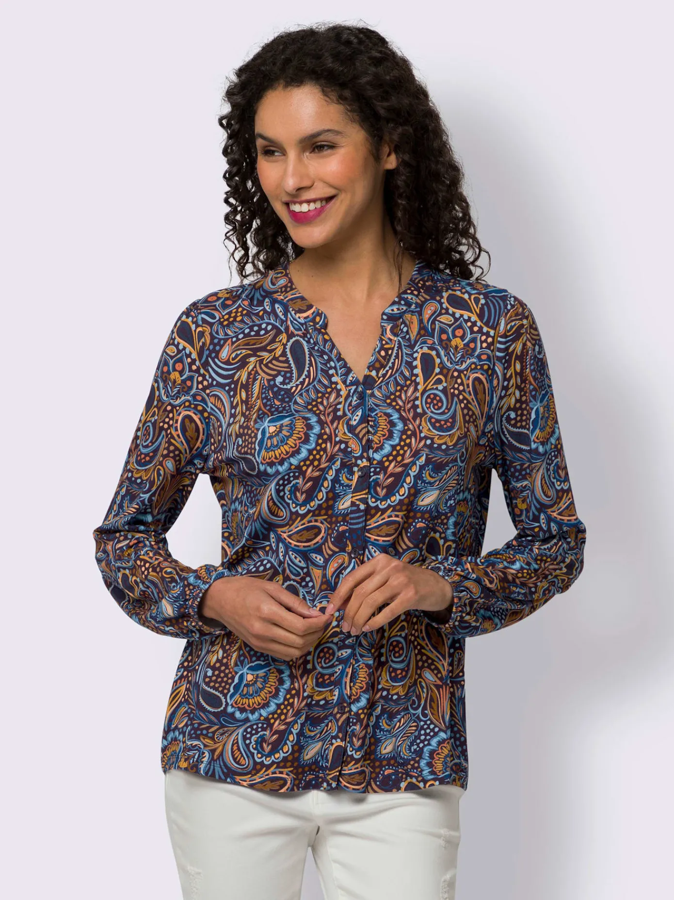 Linea Tesini Chemisiers<Chemisier motif paisley coloré
