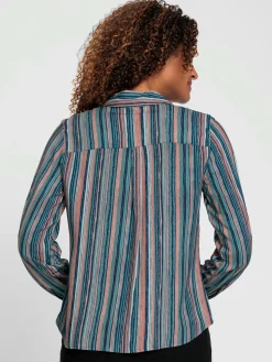 Collection L Chemisiers<Chemisier rayé viscose (ecovero)