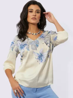 Creation L Chemisiers<Chemisier satin mat élégant