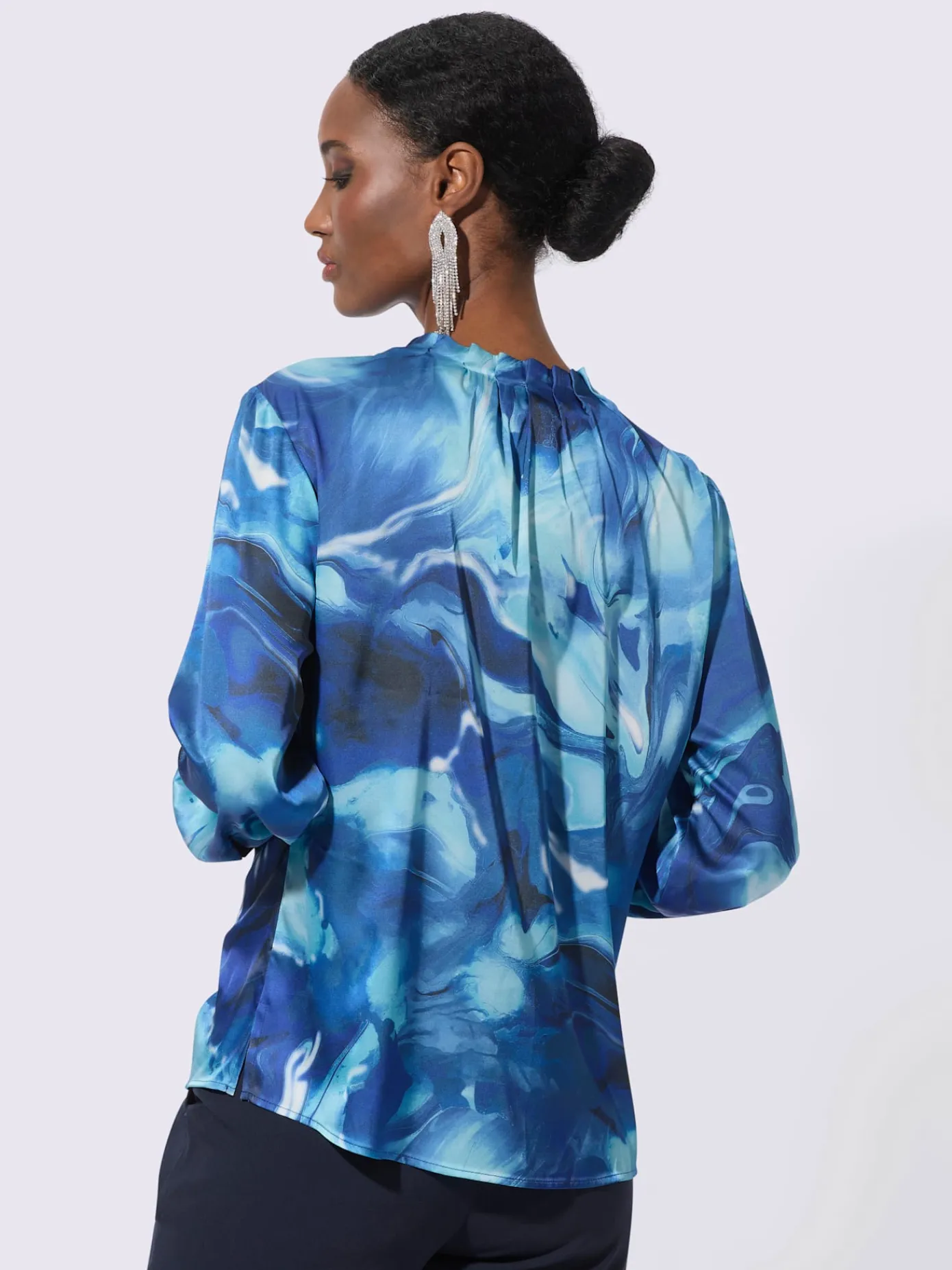 Creation L Chemisiers<Chemisier satin mat élégant