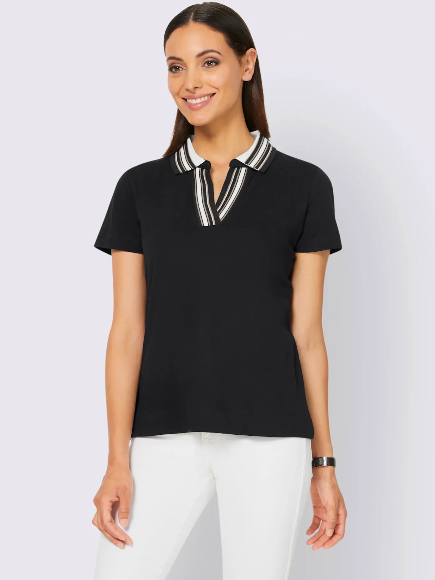 Rick Cardona T-Shirts<Col polo contrasté