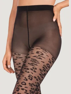 petite fleur gold Bas Et Collants<Collants fins collant 20 den motif animal