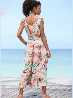 Vivance Combinaisons|Pantalons<Combinaison 7/8 encolure ronde dégagée