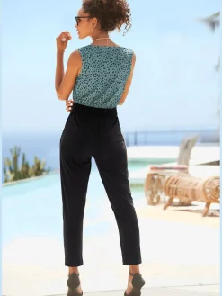 LASCANA Combinaisons|Pantalons<Combinaison col v chevauchant