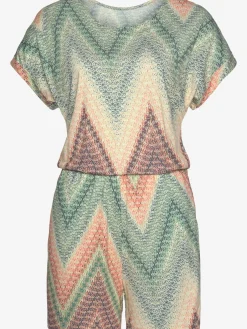 LASCANA Combinaisons|Pantalons<Combinaison courte large encolure