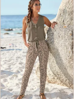 Buffalo Combinaisons|Pantalons<Combinaison encolure en v avec patte de boutonnage