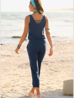 s.Oliver Combinaisons|Pantalons<Combinaison encolure en v dégagée devant et au dos