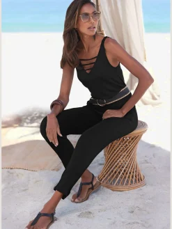 s.Oliver Combinaisons|Pantalons<Combinaison encolure en v dégagée devant et au dos