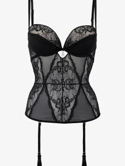 LASCANA Body<Corsage érotique en dentelle délicate et en microtouch