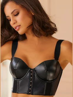 petite fleur gold Body<Corsage séduisant soutien-gorge long avec bretelles amovibles