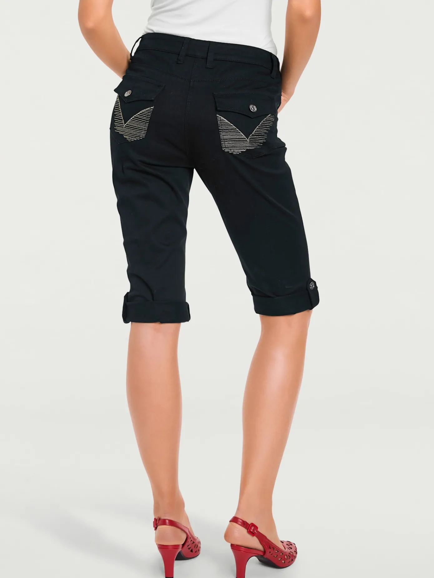 Ashley Brooke Pantalons<Corsaire en jean coupe skinny