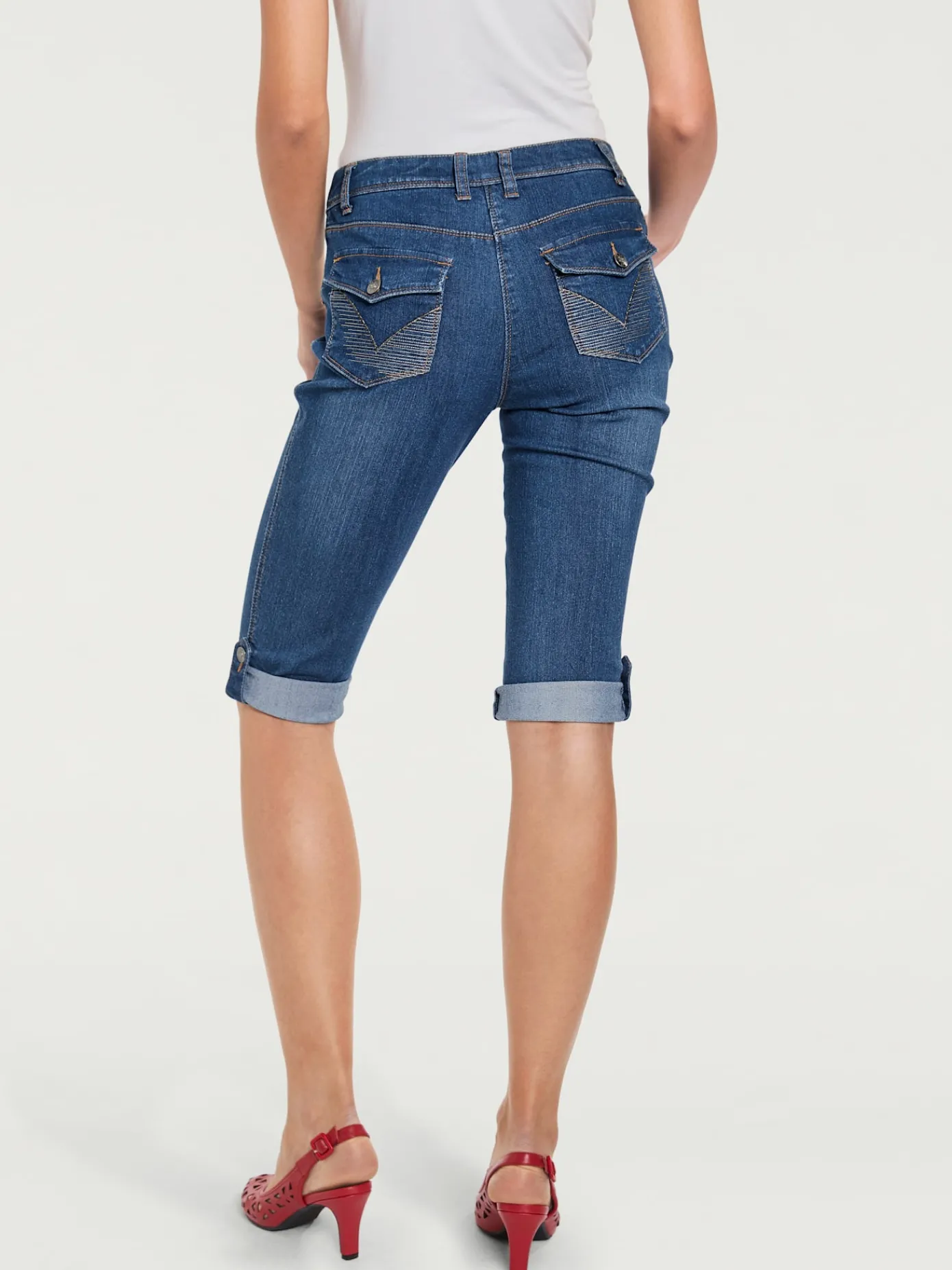 Ashley Brooke Jeans|Pantalons<Corsaire en jean coupe skinny