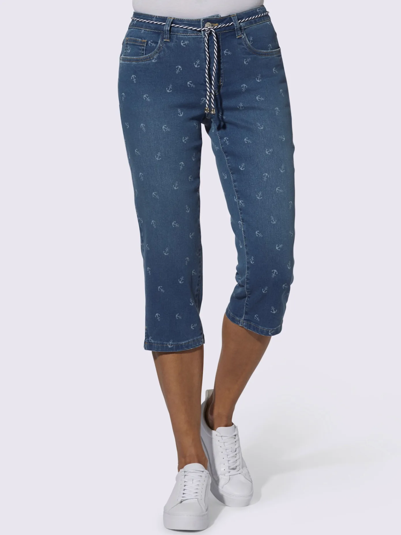 Collection L Jeans|Pantalons<Corsaire en jean qualité coton