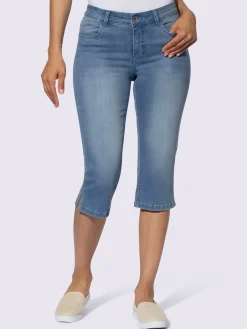 Collection L Pantalons<Corsaire en jean qualité coton