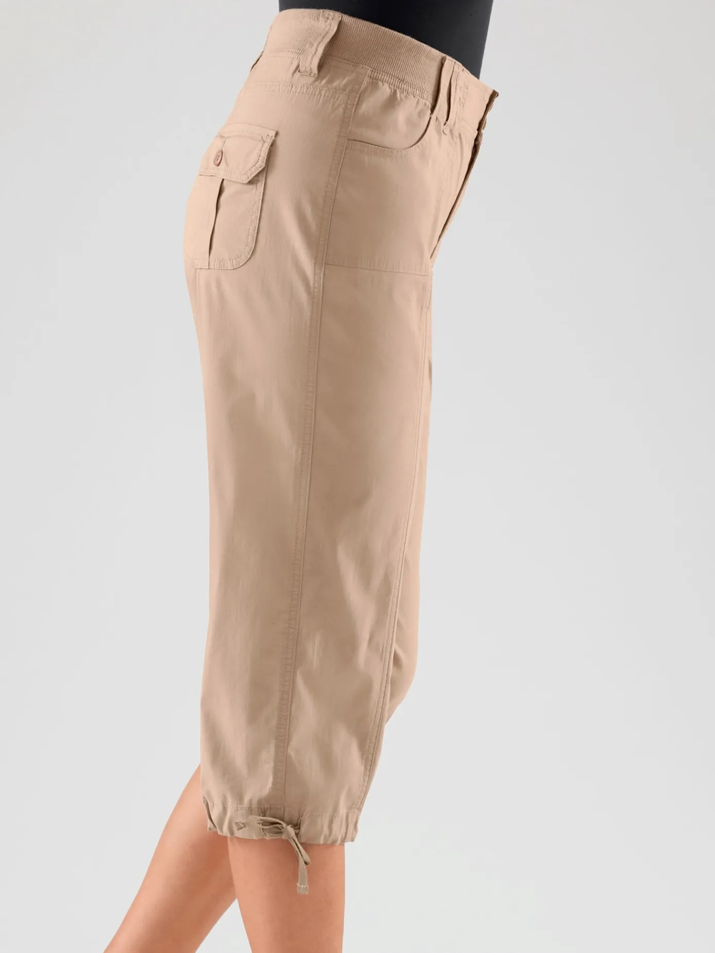 Collection L Pantalons<Corsaire sportif ceinture élastique cotelée