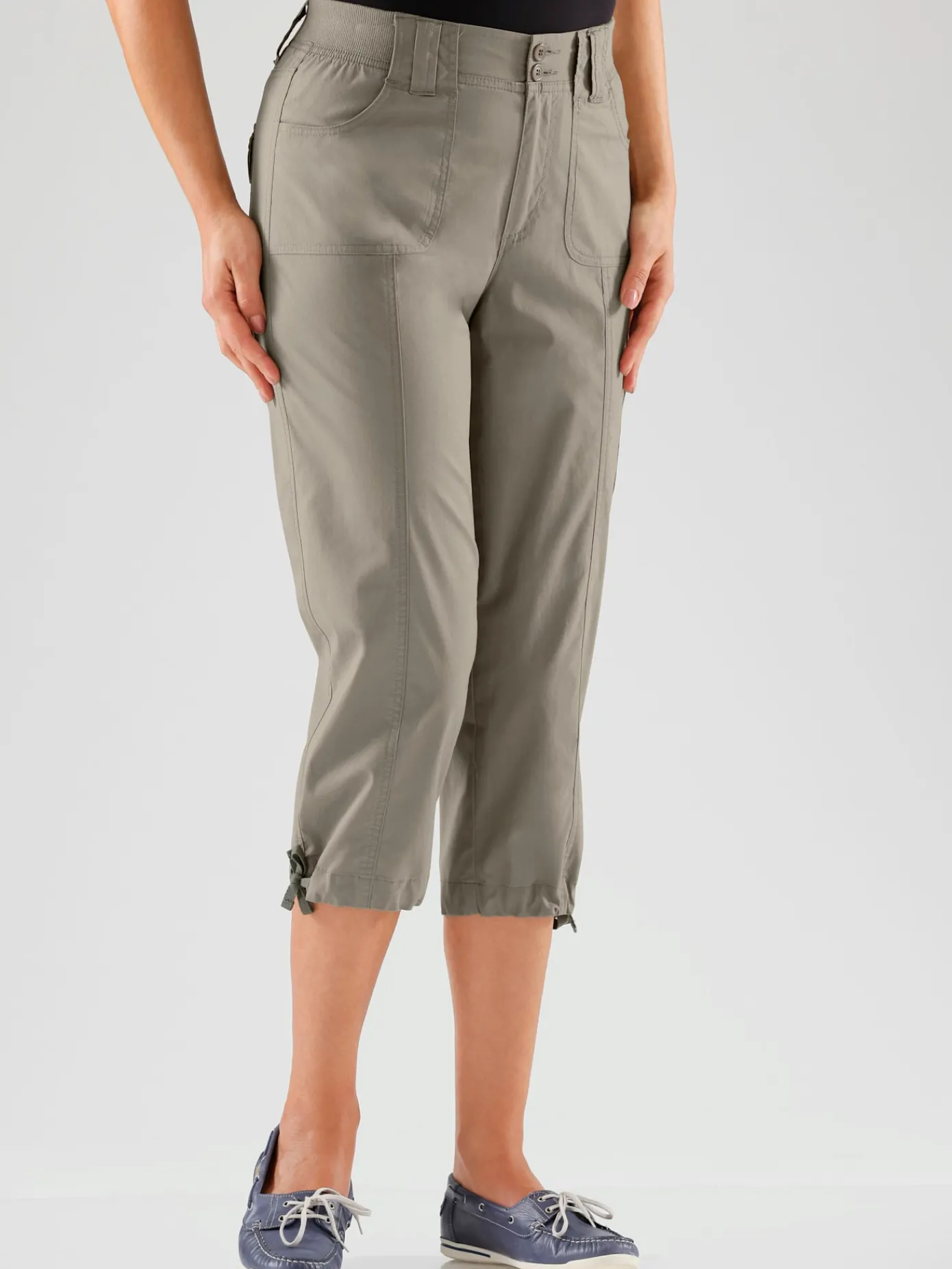 Collection L Pantalons<Corsaire sportif ceinture élastique cotelée