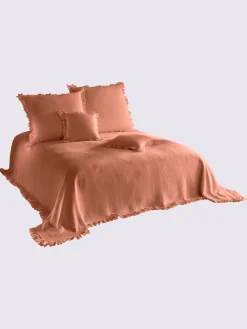 helline home Coussins Déco Et Housses<Couvre-lit pur coton