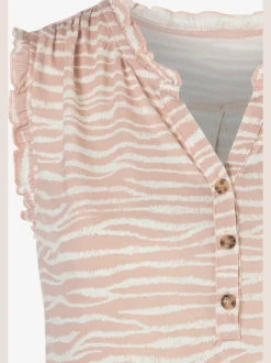 LASCANA Débardeurs<Débardeur à volants bord volanté féminin à l'encolure et aux emmanchures