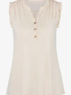 LASCANA Débardeurs<Débardeur à volants bord volanté féminin à l'encolure et aux emmanchures