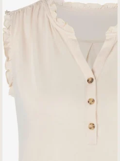 LASCANA Débardeurs<Débardeur à volants bord volanté féminin à l'encolure et aux emmanchures