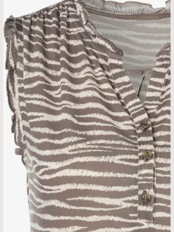 LASCANA Débardeurs<Débardeur à volants bord volanté féminin à l'encolure et aux emmanchures