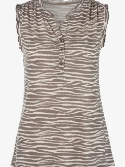 LASCANA Débardeurs<Débardeur à volants bord volanté féminin à l'encolure et aux emmanchures