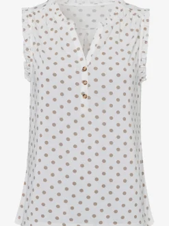 LASCANA Débardeurs<Débardeur à volants bord volanté féminin à l'encolure et aux emmanchures