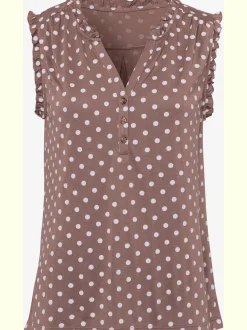 LASCANA Débardeurs<Débardeur à volants bord volanté féminin à l'encolure et aux emmanchures