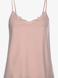 LASCANA T-Shirts<Débardeur avec empiècement en dentelle à l'encolure en v