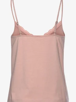 LASCANA T-Shirts<Débardeur avec empiècement en dentelle à l'encolure en v