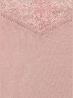 LASCANA T-Shirts<Débardeur avec empiècement en dentelle à l'encolure en v