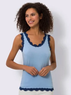 Linea Tesini T-Shirts|Débardeurs<Débardeur bordure en dentelle décorative