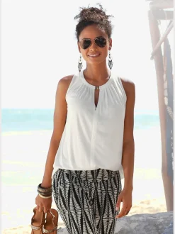 LASCANA T-Shirts|Débardeurs<Débardeur boucle décorative couleur or