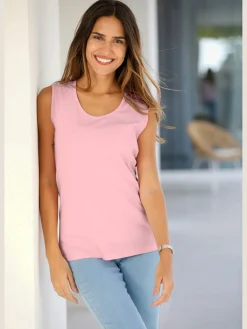 T-Shirts|Débardeurs<Débardeur bretelles larges avec encolure ronde