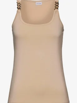 LASCANA T-Shirts|Débardeurs<Débardeur chaînes fantaisie couleur or sur les bretelles