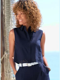 LASCANA Débardeurs<Débardeur col chemisier