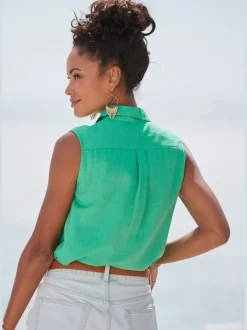 LASCANA Débardeurs<Débardeur col chemisier classique