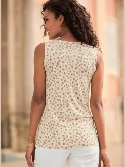 LASCANA T-Shirts|Débardeurs<Débardeur col v plissé