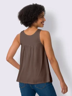 Linea Tesini Débardeurs|T-Shirts<Débardeur dentelle crochetée à l'encolure ronde