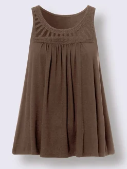 Linea Tesini Débardeurs|T-Shirts<Débardeur dentelle crochetée à l'encolure ronde