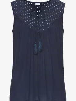 LASCANA Débardeurs<Débardeur dentelle et motif ajouré à l'encolure