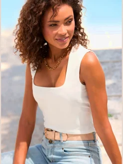 LASCANA T-Shirts|Débardeurs<Débardeur doublure devant