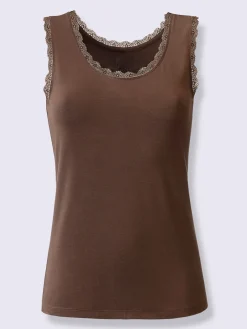 Linea Tesini Débardeurs|T-Shirts<Débardeur détails en dentelle tendance