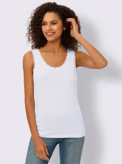 Linea Tesini Débardeurs|T-Shirts<Débardeur détails en dentelle tendance