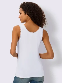 Linea Tesini Débardeurs|T-Shirts<Débardeur détails en dentelle tendance