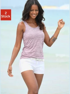 Beachtime Débardeurs|T-Shirts<Débardeur effet structuré bicolore